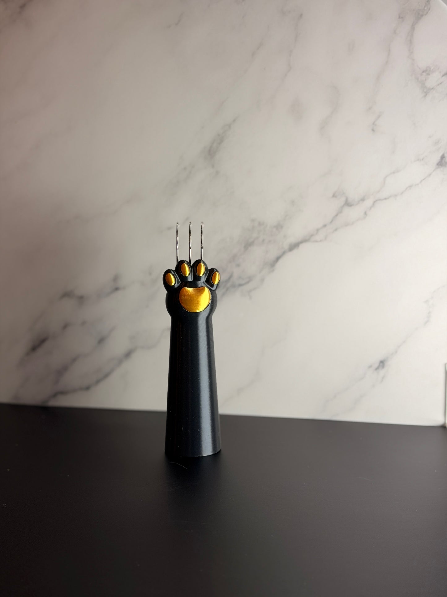 PawCord Maker Dark Edition – I-Cord Maker Katzenpfote | 3D Druck | Cordsmith Schnurmacher