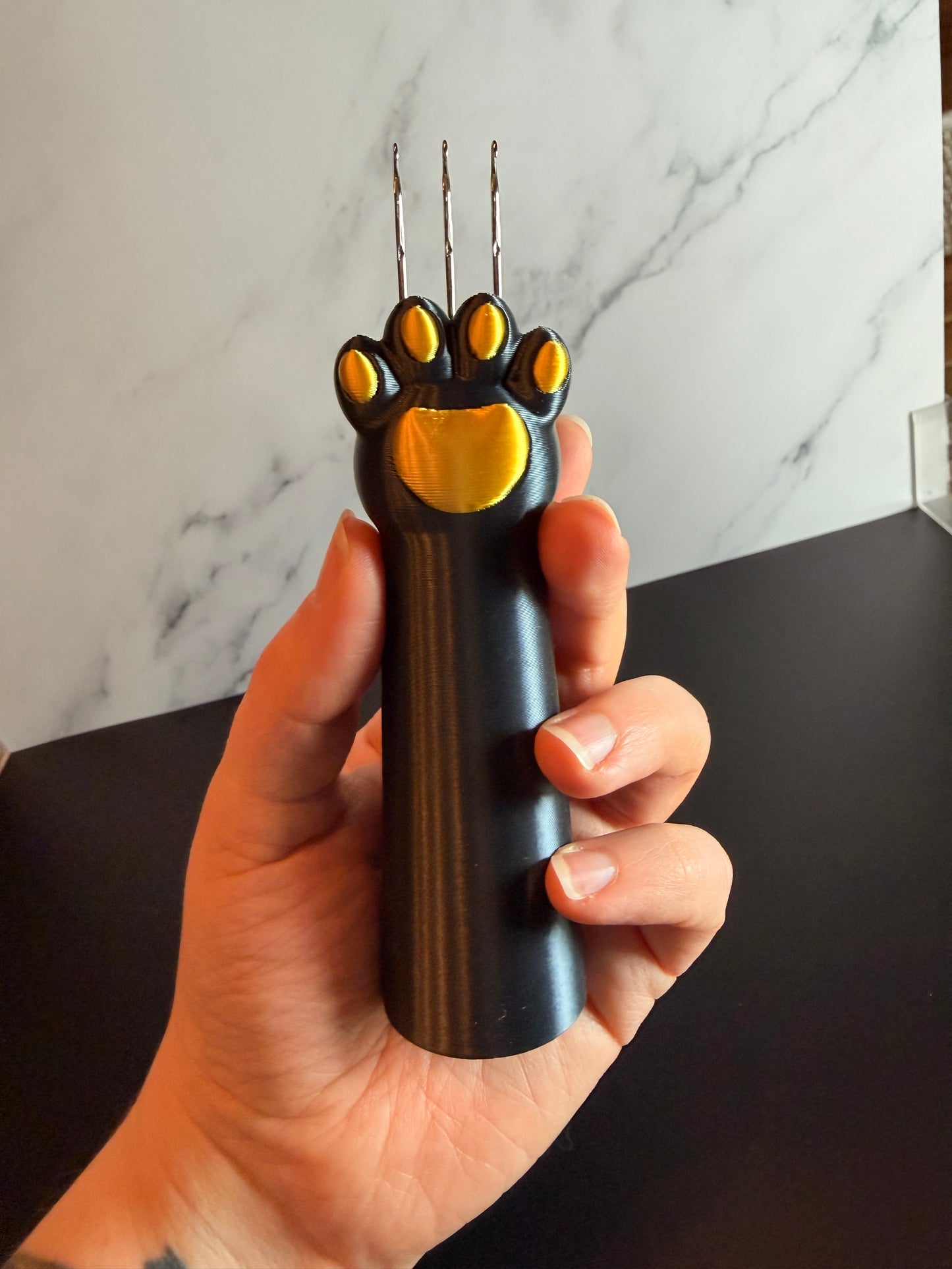 PawCord Maker Dark Edition – I-Cord Maker Katzenpfote | 3D Druck | Cordsmith Schnurmacher