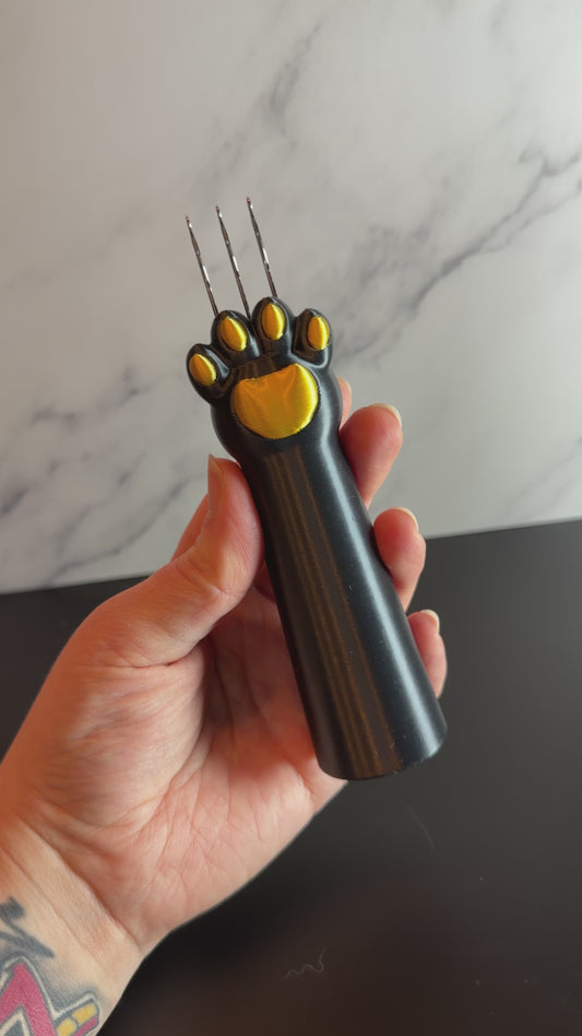 PawCord Maker Dark Edition – I-Cord Maker Katzenpfote | 3D Druck | Cordsmith Schnurmacher